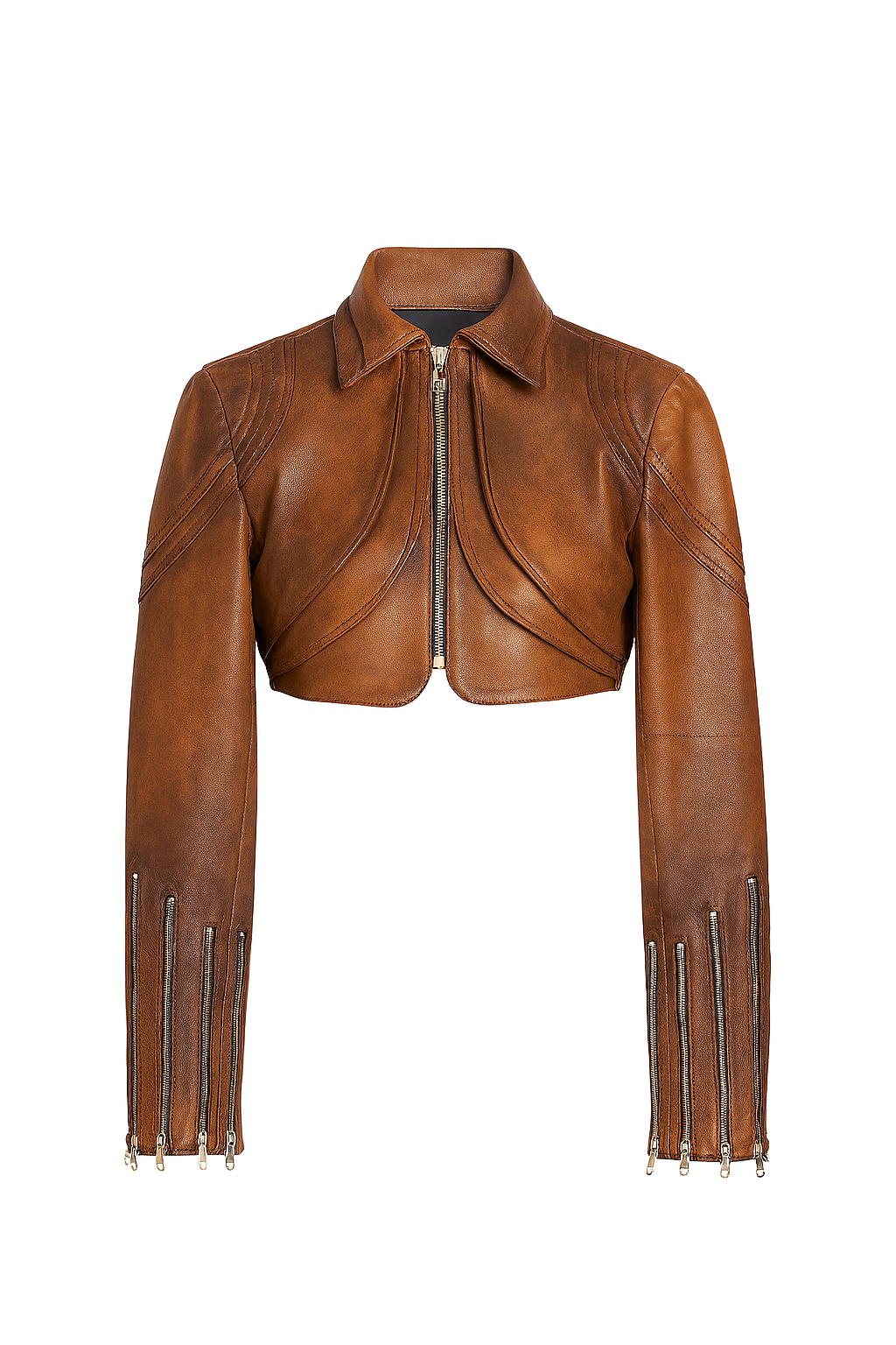 Outlaw Cropped Leather Jacket