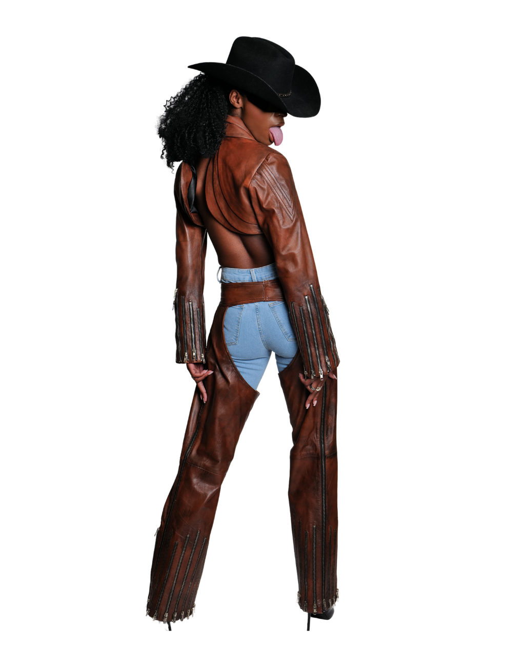 Outlaw Cropped Leather Jacket