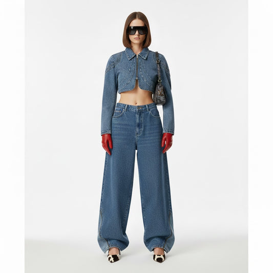 Silent Rider Wide-Leg Denim Pants