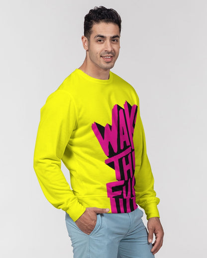 sds Men's All-Over Print Classic French Terry Crewneck Pullover